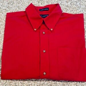 IVY CREW Men’s Button-Down Shirt in Bright Red Short-Sleeve